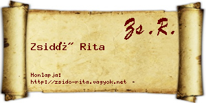 Zsidó Rita névjegykártya